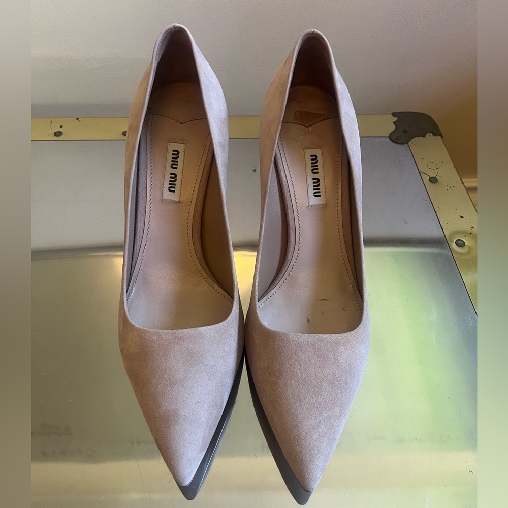 Miu miu suede heels